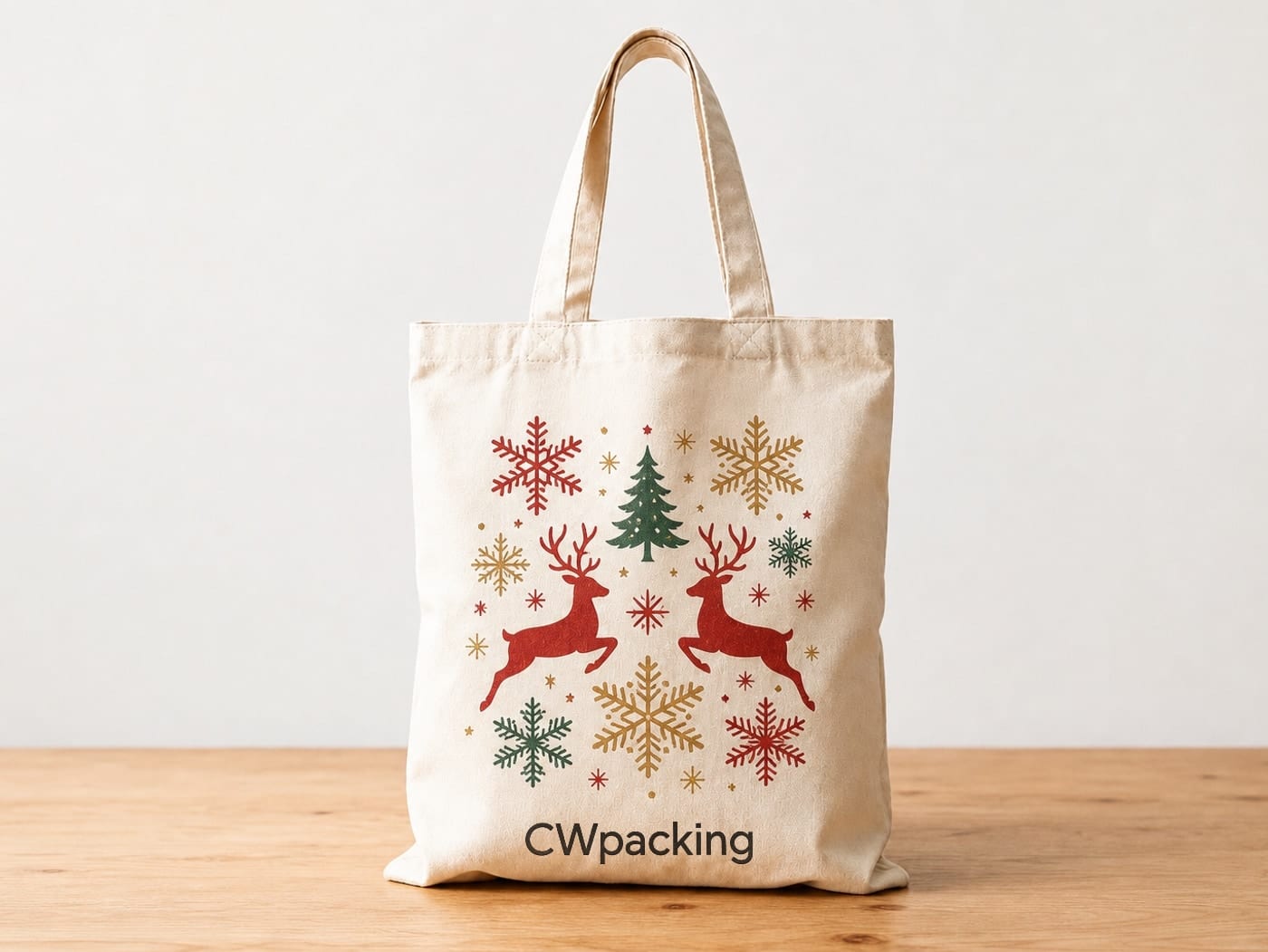 Christmas canvas totes